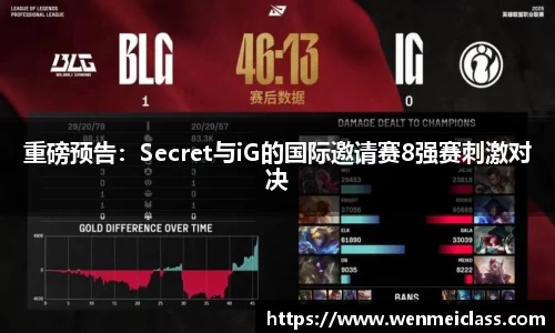 重磅预告：Secret与iG的国际邀请赛8强赛刺激对决
